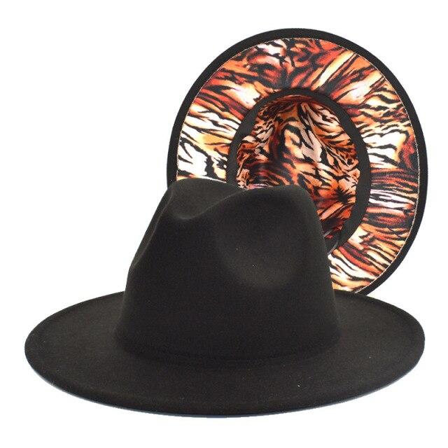 

Мужские и женские шляпы с рисунком фетровой шляпы с буквенным принтом, повседневные винтажные осенне-зимние леопардовые шапки в стиле джаз, роскошные шляпы для отдыха на природе, сомбреро, подарки Head-56-58cm