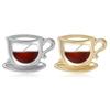 Decorative Openwork Designs Cafe Cup Brooch Versatile Gift for Friend Family Statement Clothing Accessories Accessory