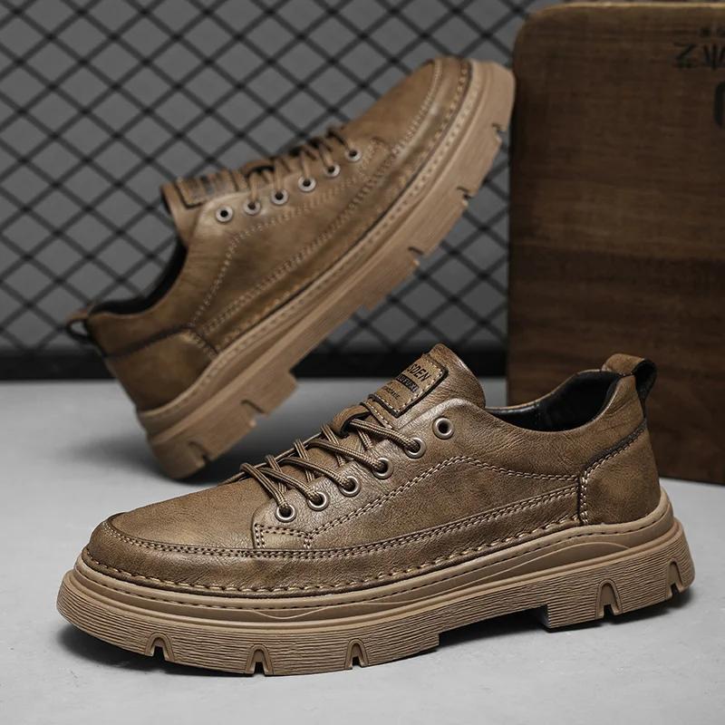 Fashion Luxury Brand Male Oxfords Footwear Lace-Up Classic Men Shoe Wedding Leather Fashion Business Shoes Men All-match Zapatillas Male