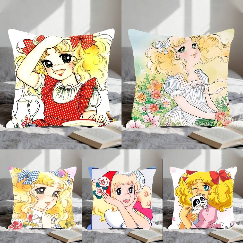 Manga Candy Pillow Case Cushion Cover Polyester Pillowcase Decorative Sofa Cushion Pillowcase Home Decor