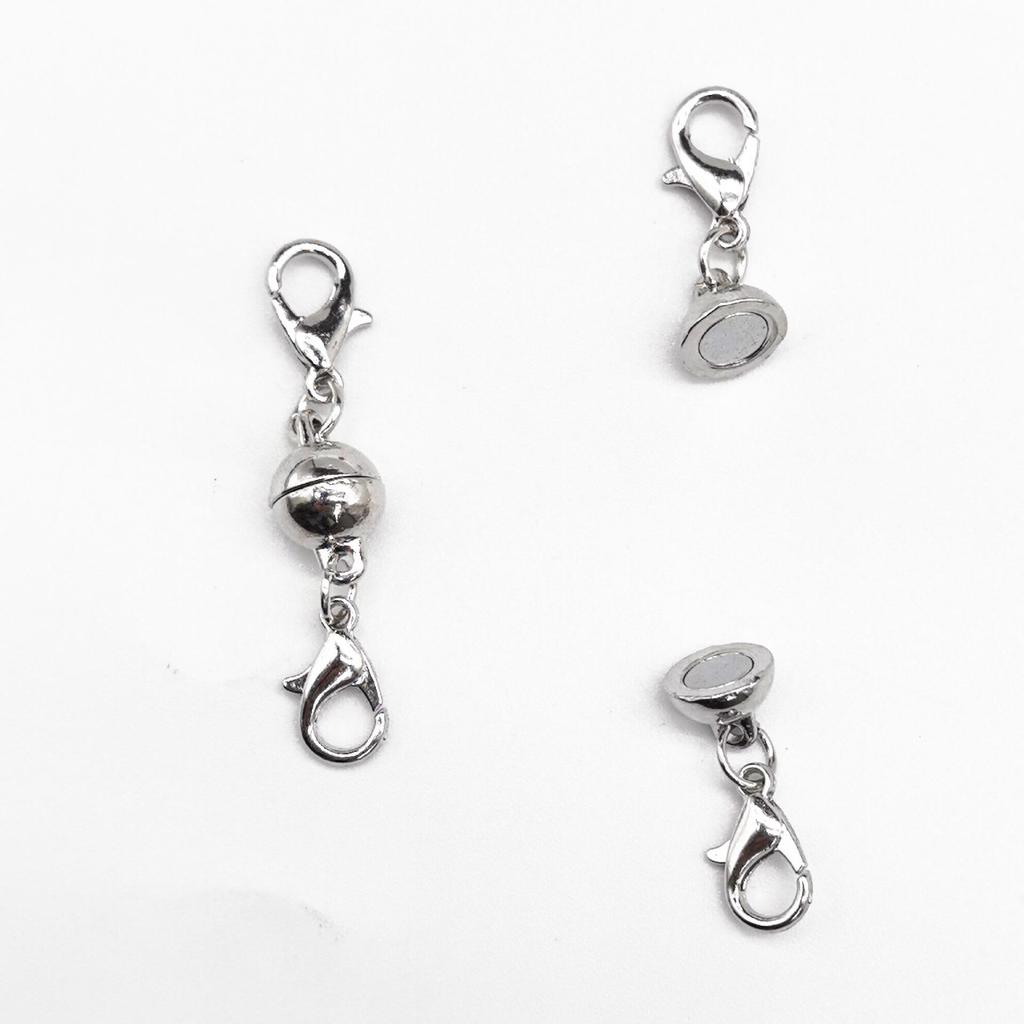 Glossy Round Magnetic Clasp for Bracelets, Necklaces, and Earrings