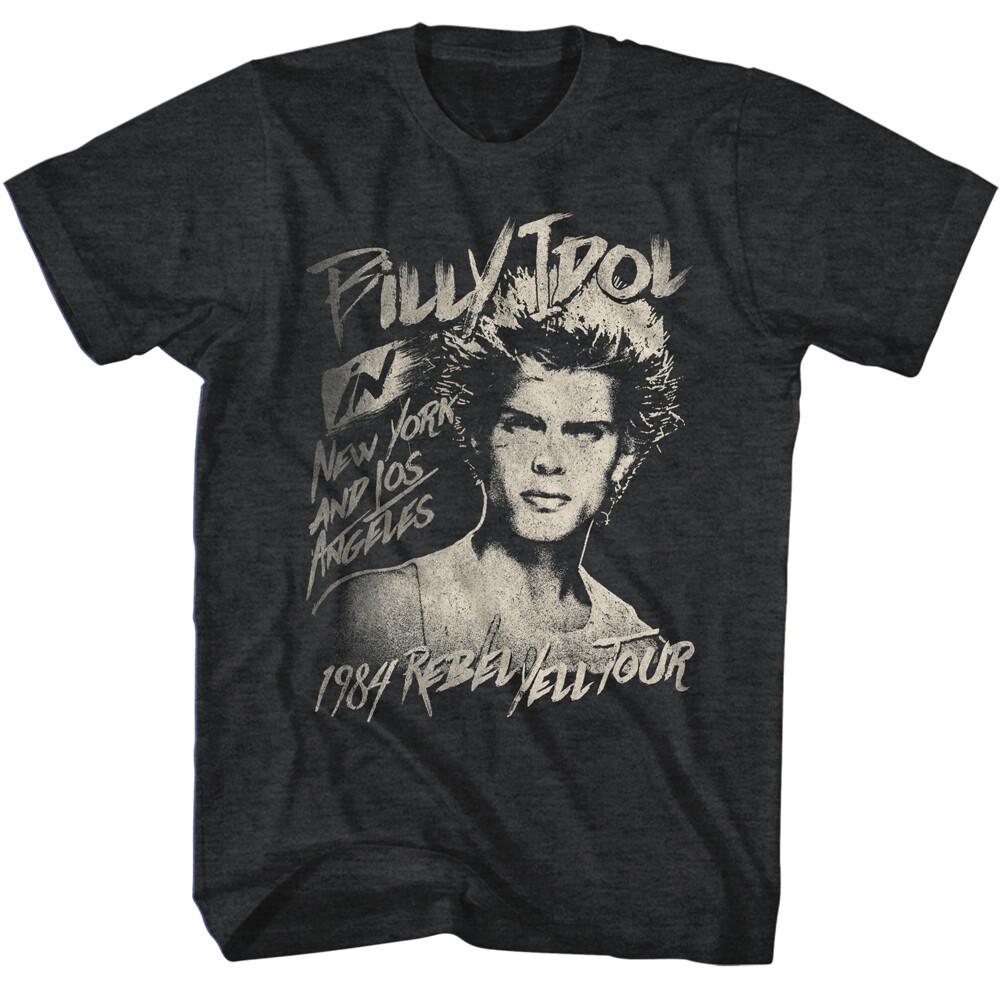Billy Idol Rebel Yell Tour 1984 NY LA Men T Shirt Music Merch S