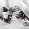 Halloween Shower Curtain Sets Haunted House Pumpkin Shower Curtains With 12 Hooks, Bathroom Decor Sets With Curtain And Rugs