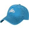 Motorcycle Rider Baseball Cap Washed Cotton Distressed Dad Hat for Unisex Women