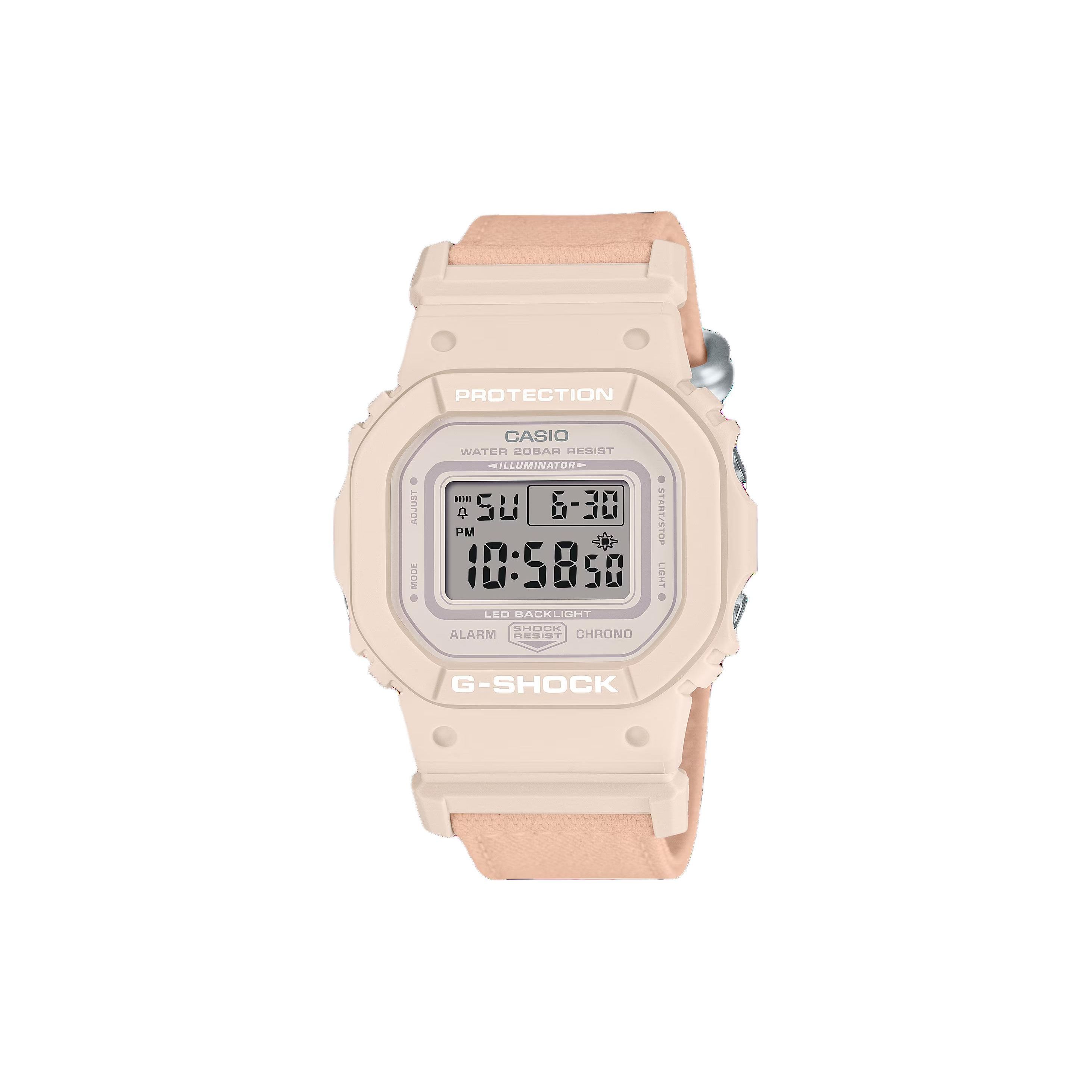 

Casio Digital Series S5600 Square 200 Meters Waterproof Quartz Movement Cotton Strap Women watches Gray GMD-S5600CT-4JF Gray Dial