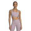 Adidas TRN PWR HYPERGLAM Medium Support Sports Sizes Women's Bra, IKV30, Pre-Loved Fig/White (JX7391), L-AB (A-B Cup)