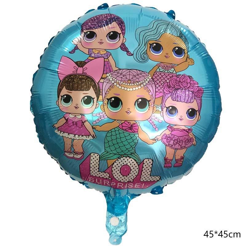 Surprise Doll Birthday Theme Decorations Backdrop Baby Shower Suppl Lol Party Cake Topper Balloon Paper Banner Plates Cups for Round Sensory Durable