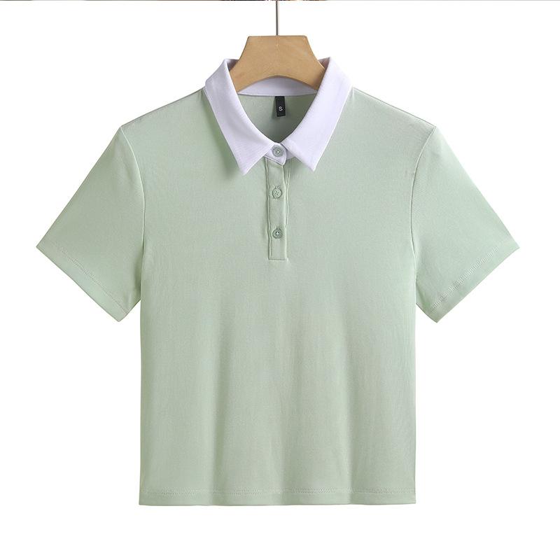 Women's Short 3XLT Shirt Polo Shirt Short Sleeve High Waist Short Slim Cotton Trendy Fashion Sexy Women's Top