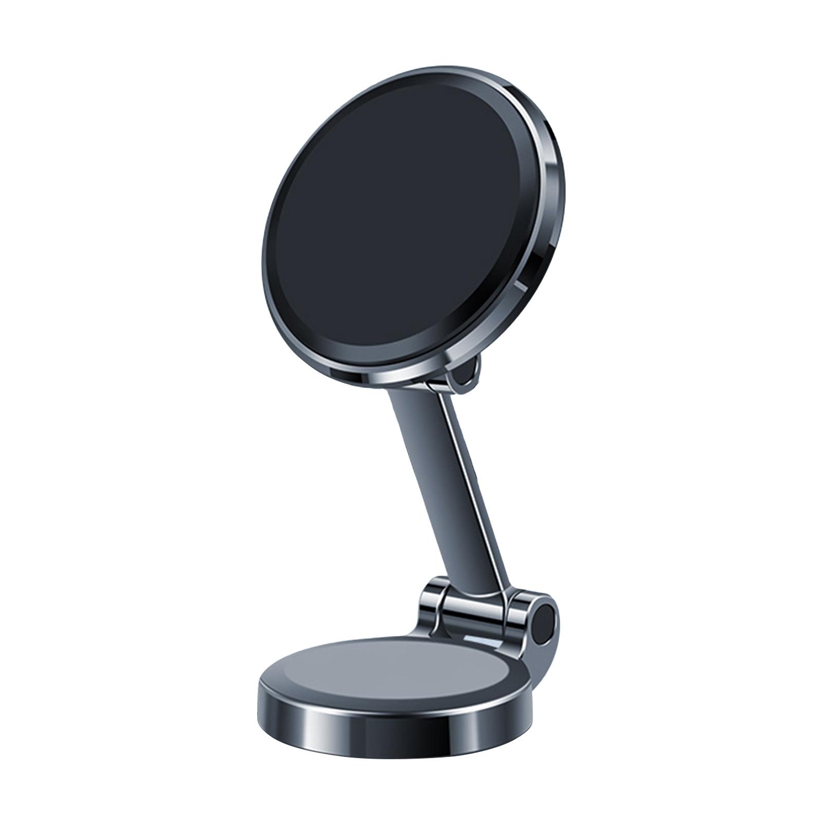 

Magnetic Phone Holder for Car 10 Strong-Magnets Metal Folding Magnetic Car Phone Holder 360°Rotation Universal Dashboard чёрный