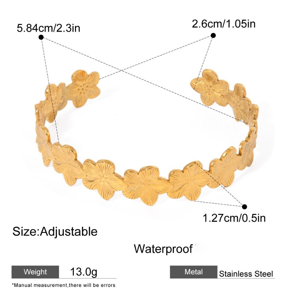 Stainless Steel Beaded Party Bracelet Colorful Natural Stone Bangle Finger Bracelet  Summer