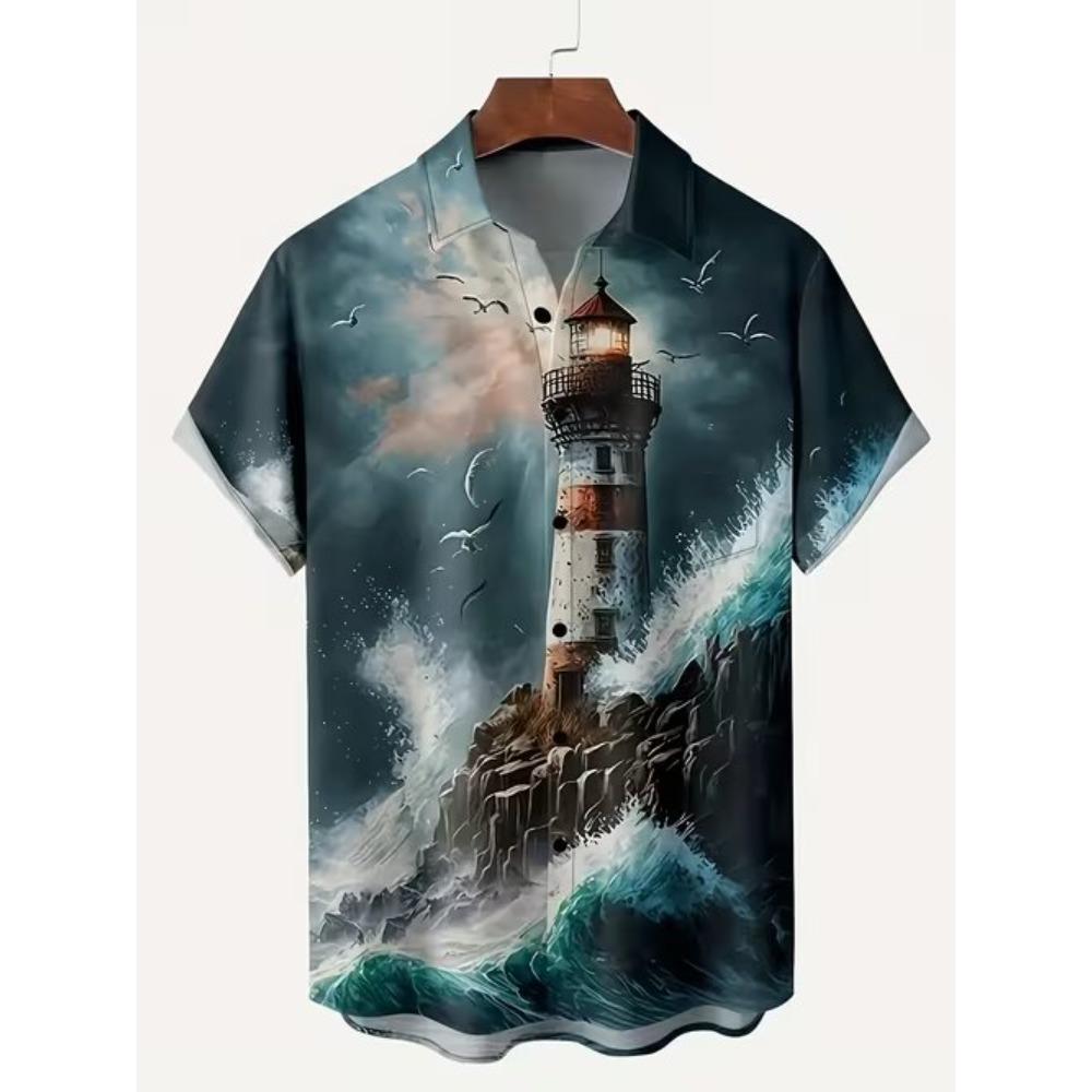 Men's Retro Flowers Pattern 3D Print Shirt Button Up Shirt Casual Shirt Summer Shirt Short Sleeve Daily Vacation Clothing