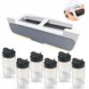 Plastic Seasoning Bottle Storage Rack Kitchen Seasoning Bottle Punch-free Adjustable Multi-functional Seasoning Jar Set