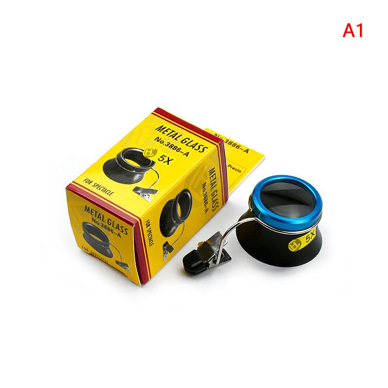 5X 10X 20X Loupe Magnifying Lens Eyeglass Magnifier Clip-On Eye Portable Eyepiece Process Operation Watchmakers Repair Tool