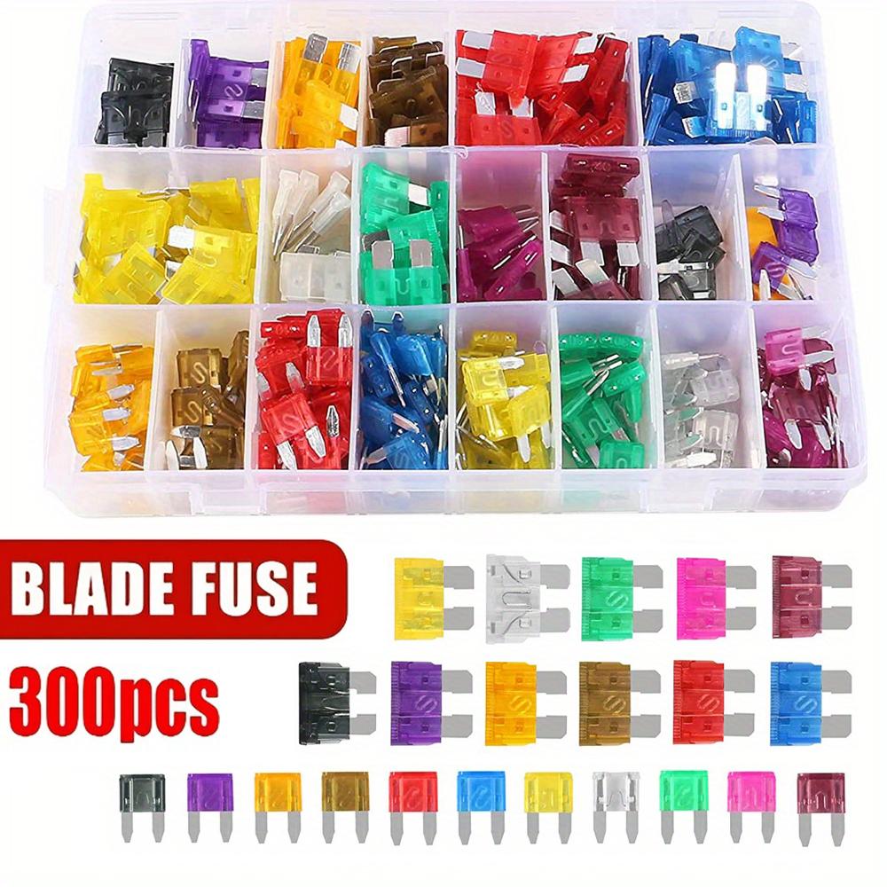 

Набор из 300 шт. автомобильных предохранителей: 150 стандартных автомобильных предохранителей-лепестков и 150 мини-автомобильных предохранителей с пинцетом для извлечения предохранителей для автодома, кемпера, лодки, грузовика