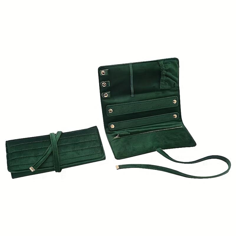 Velvet Embroidered Jewelry Roll- High-Quality Storage for Rings,Earrings, Necklaces & Bracelets: A Must-Have Accessory Organizer