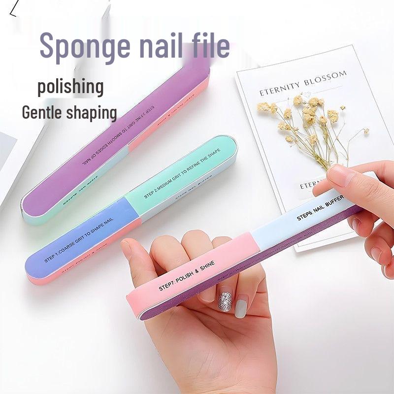 Seven-Sided Multi-Grit Nail Polish Buffing Block and Polishing File