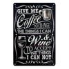 Vintage Coffee Bar Metal Tin Signs Decor Wall Art Sign Posters Wall Decoration Coffee Plaque Sign Cafe