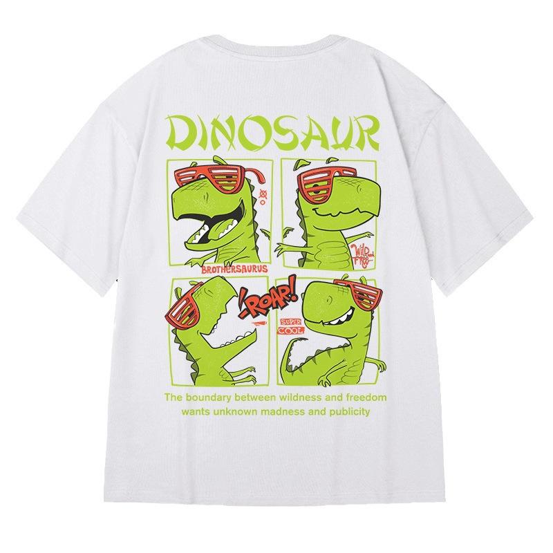 Heren T-shirt Top Cool Grappig Dinosaurus Design Bedrukking O-hals Heren T-shirt Cool T-shirt Heren T-shirts