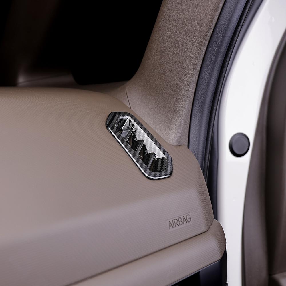 For Kia PV5 2026 2026 Car Turning Carbon Fiber Front Upper Air Outlet Cover Trim Automobile Interior Accessories LHD