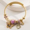 Butterfly Heart Pendant Bracelet With Rhinestones For Women And Gift Giving