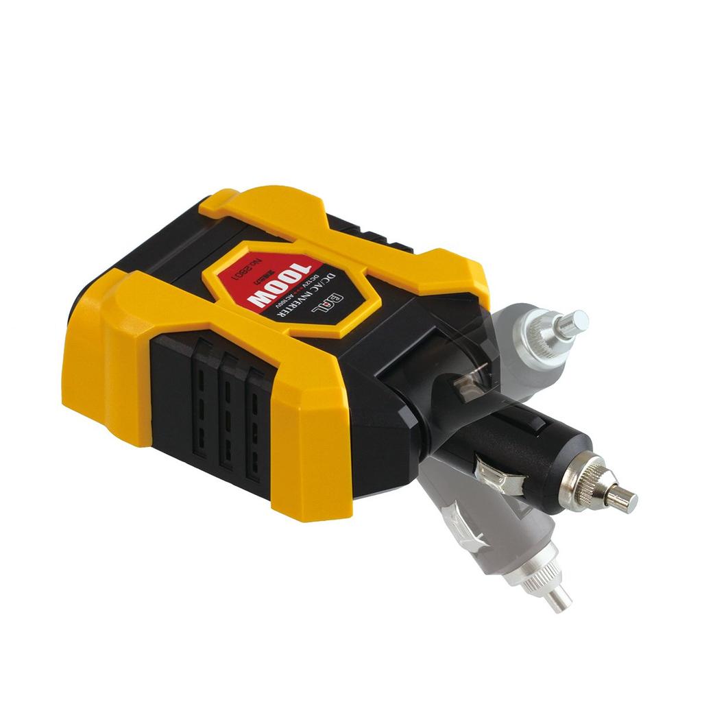 Ohashi Sangyo BAL 2801 DC/AC Inverter, Square Wave, For DC12V Cars, Rated Output: 100W