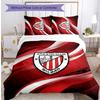 Athletic Bilbao Football Printed 3 Pieces Bedding Set, Comfortable Skin Friendly Bedroom Duvet Cover Set