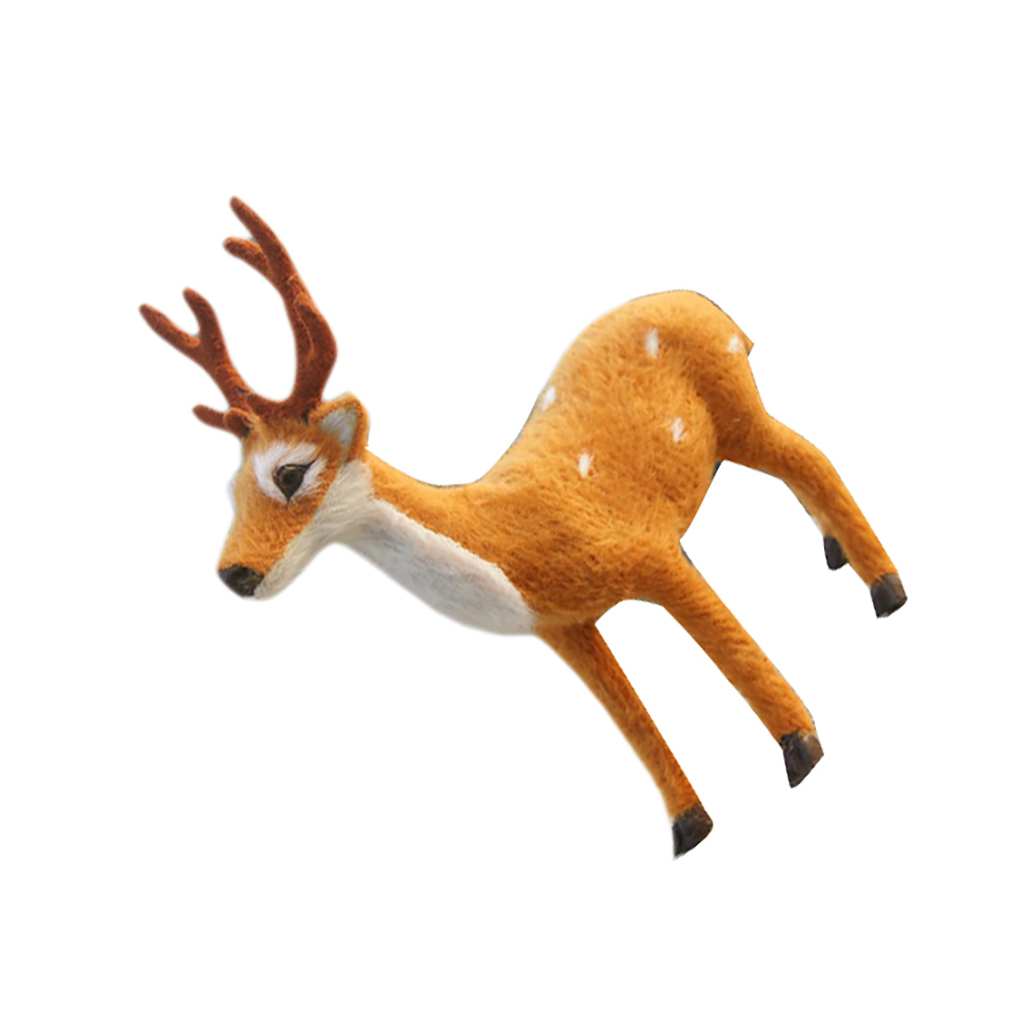 Christmas Plush Toy Bedroom Living Room Soft Cute Animal Stuffed Doll Rustic Holiday Home Party Art Craft Photography Props