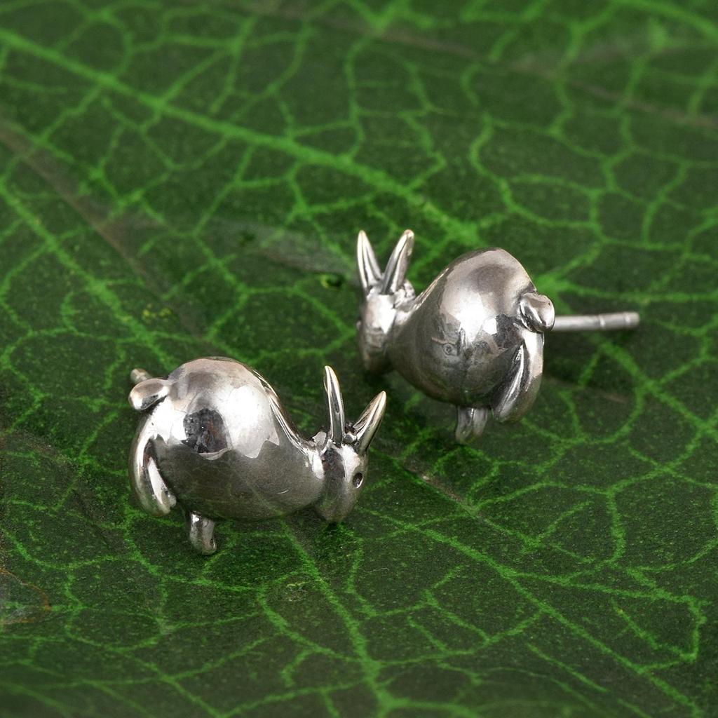 Bunny Stud Earrings - 925 Sterling Silver