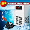 AC110-240V Aquarium Fish Tank Constant Cooling Equipment Temperature Control Tools LCD Display Water Chiller Cooling Device Silver 120W