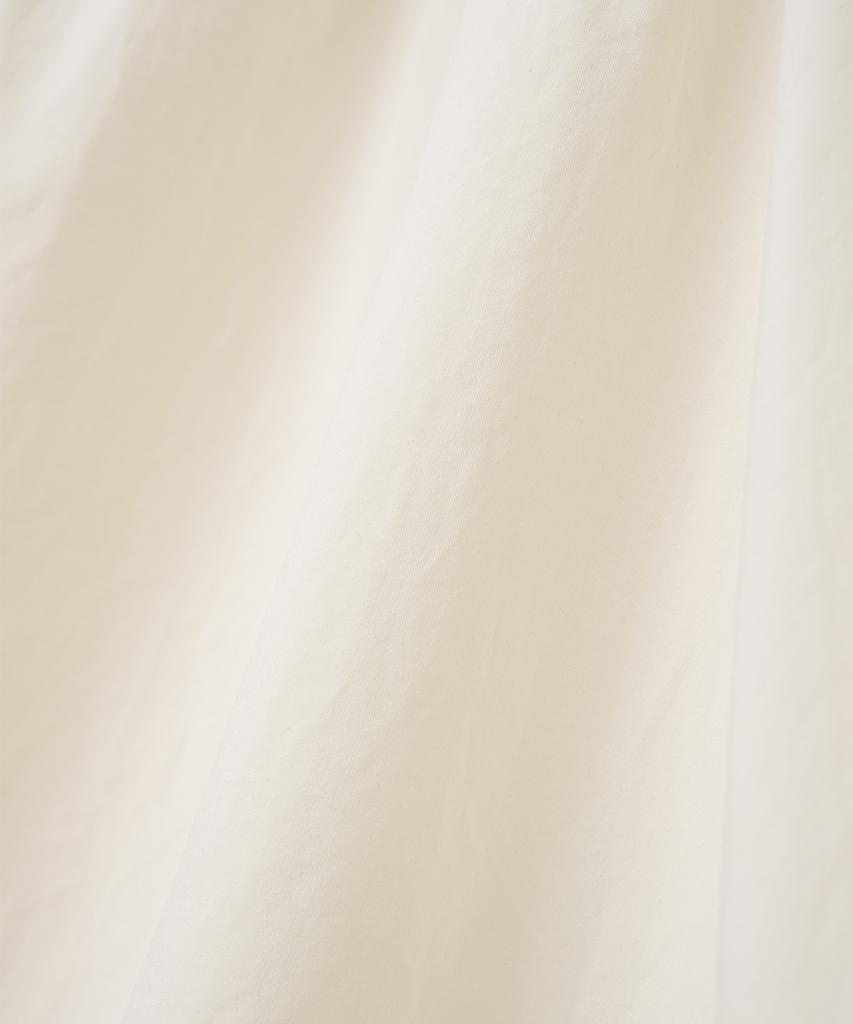 MILLO WOMEN Round Shirred Blouse [Ecru]