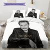 1PC Johnny Hallyday pattern Bedding Quilt Set Quilt Cover Pillowcase Home Decoration Birthday Gift (1 * duvet cover + 19 * pillowcase, without core)