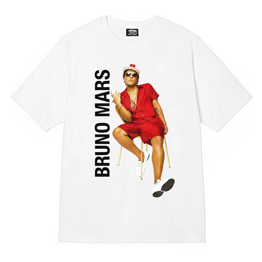 Singer Bruno Mars k Magic Tour Fashion Print T Shirts Hipster Unisexs Women Hip Hop Tshirts Casual Unisex Humor Cotton Tee Shirt