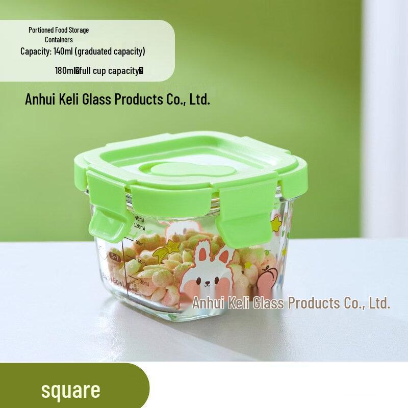 

Abay Kids Cartoon Rabbit Glass Food Storage Set