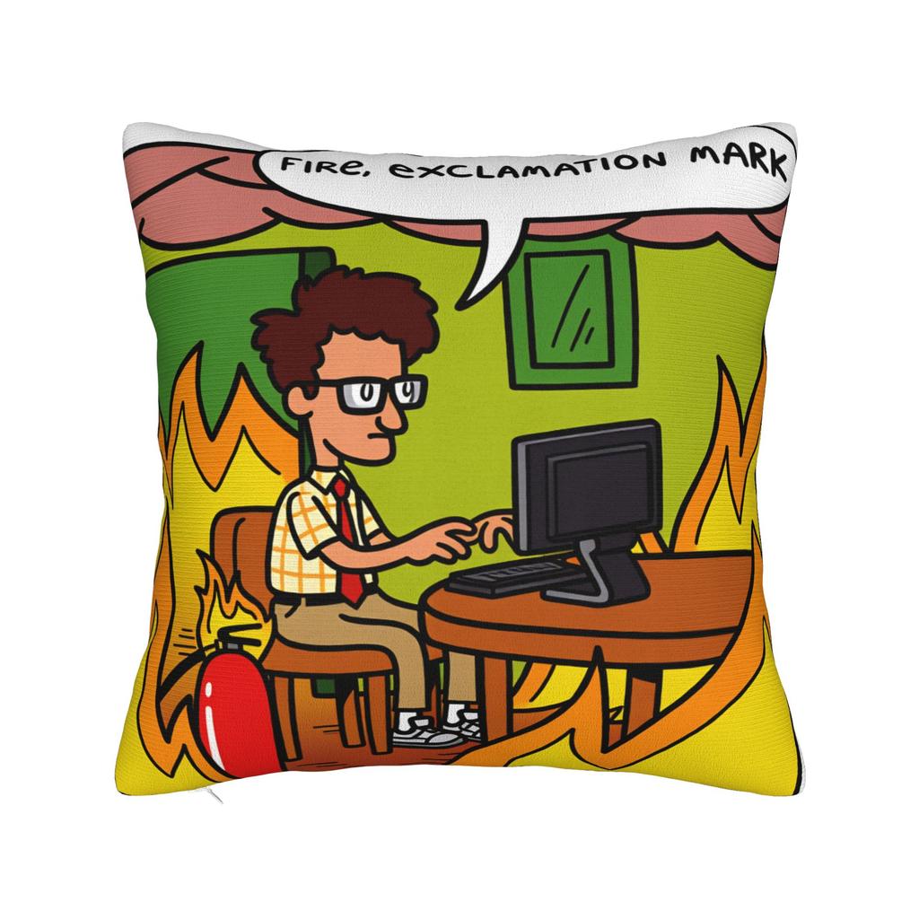 This Is Fine Dog Pillowcases Kawaii Pillow Case For Sofa Home Decoration Comfy Pillow Cover