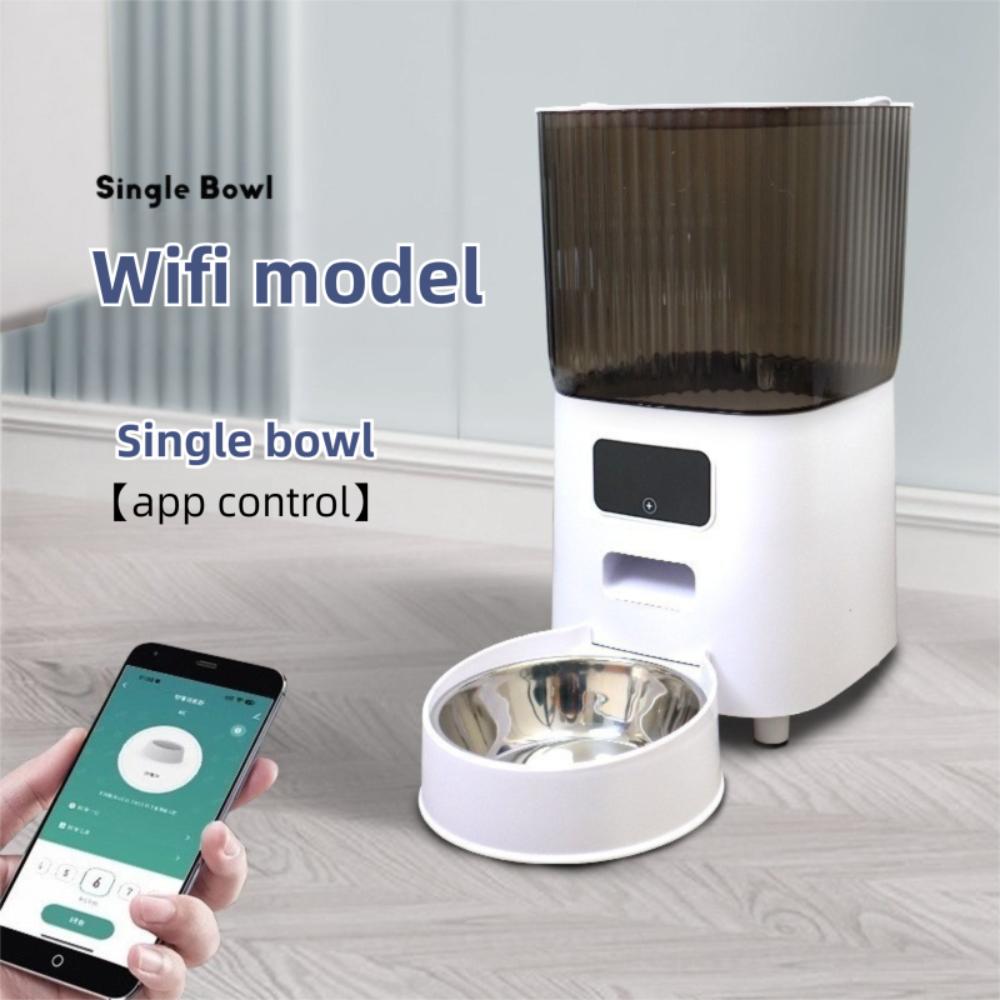 Hranitor automat pentru pisici cu control de la distanță prin WiFi, hranitor automat cu temporizator pentru pisici, distribuitor de mâncare pentru pisici pentru pisici și câini