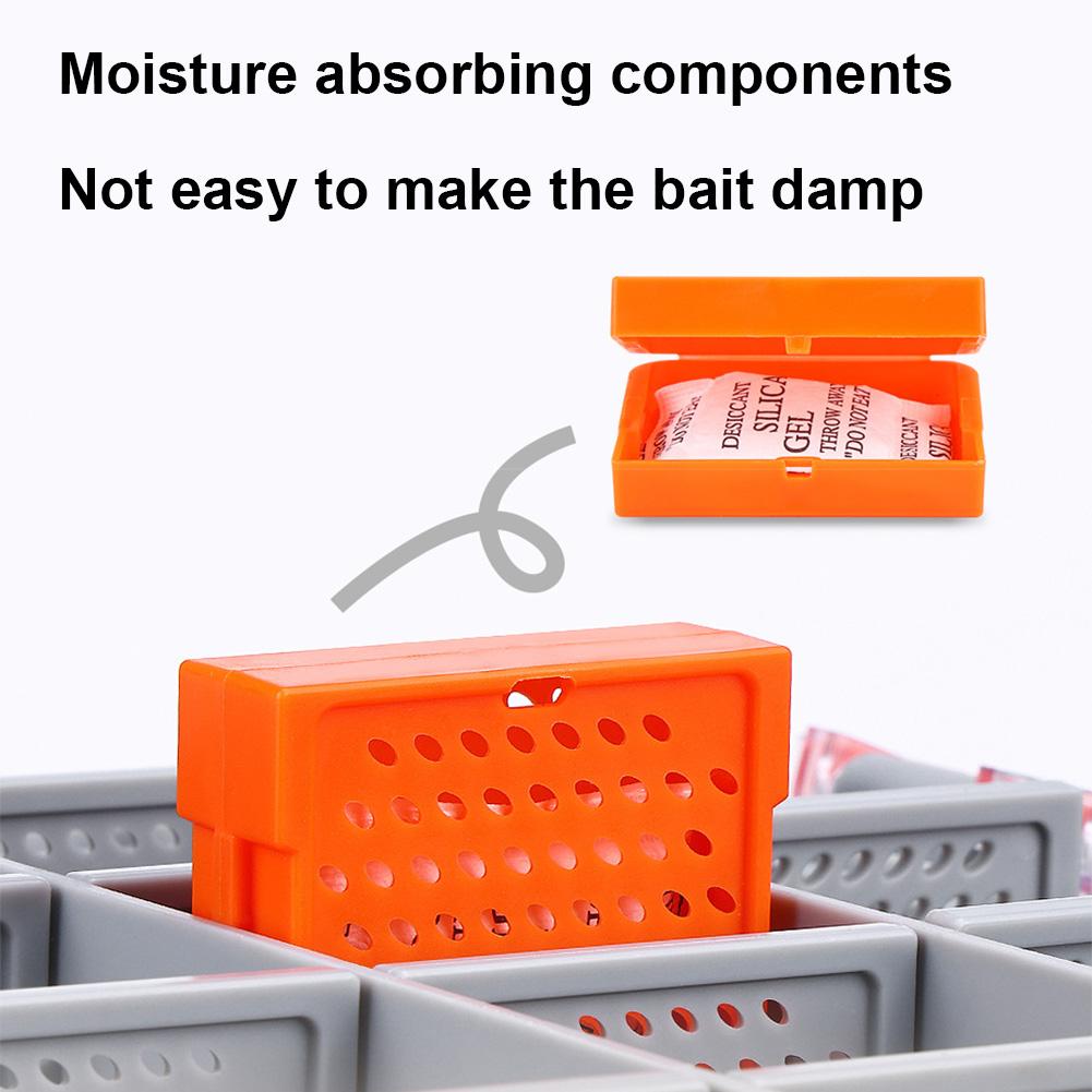 Portable Fishing Gear Accessories Box with Removable Dividers Fish Hook Lure Fake Bait Box Fishing Lure Box Fishing Supplies