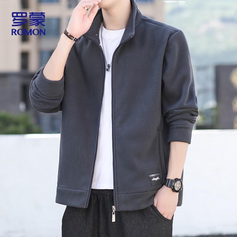 Romon Men's Z19 Fleece Lined Stand Collar Jacket