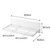 Yamazaki Magnetic Bathroom Towel W39 X D20 X MIST Towel with Product 3671 Rack, White, Approx. H12cm, Wall-Mounted Storage, Storage, Hooks, Number