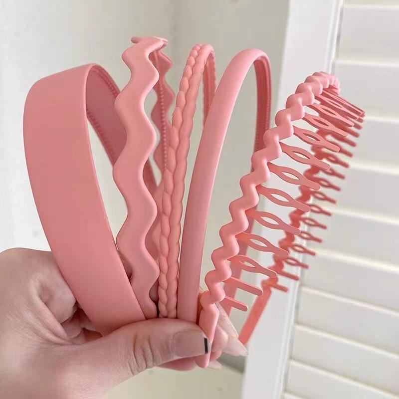 

5 шт. Жіночий матовий обруч для волосся, Дівочий обруч для волосся, Дитячий обруч для волосся, Цукерковий однотонний пластиковий широкий обруч для волосся, Подарунки, Дитячі дівочі аксесуари для волосся