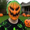 Creativity Halloween Cosplay Mask Orange Scary Ghost Headgear Pumpkin Full Face Mask  Unisex
