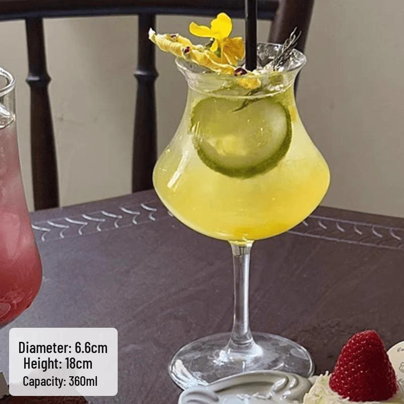 Qiwei Ins Style Crystal Glass Beverage Cup