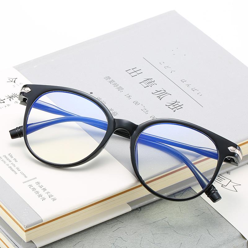 Fashion Glasses Eye Small Glasses Frame Ladies Retro Style Eyewear Ladies New Fashion Glasses Frame Personalized Flat Mirror Transparent Jelly Color