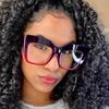 Luxury Brand Anti Blue Light Square Transparent Glasses Frame Oversized Eyeglass For Women Reading Glasses Presbyopia Eyeglasses