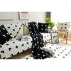 Sofa Cushion Autumn and Winter Leather Sofa Cushion Short Plush Cushion Black and White Flannel Cover Cover Anti-Slip Sofa Cushion