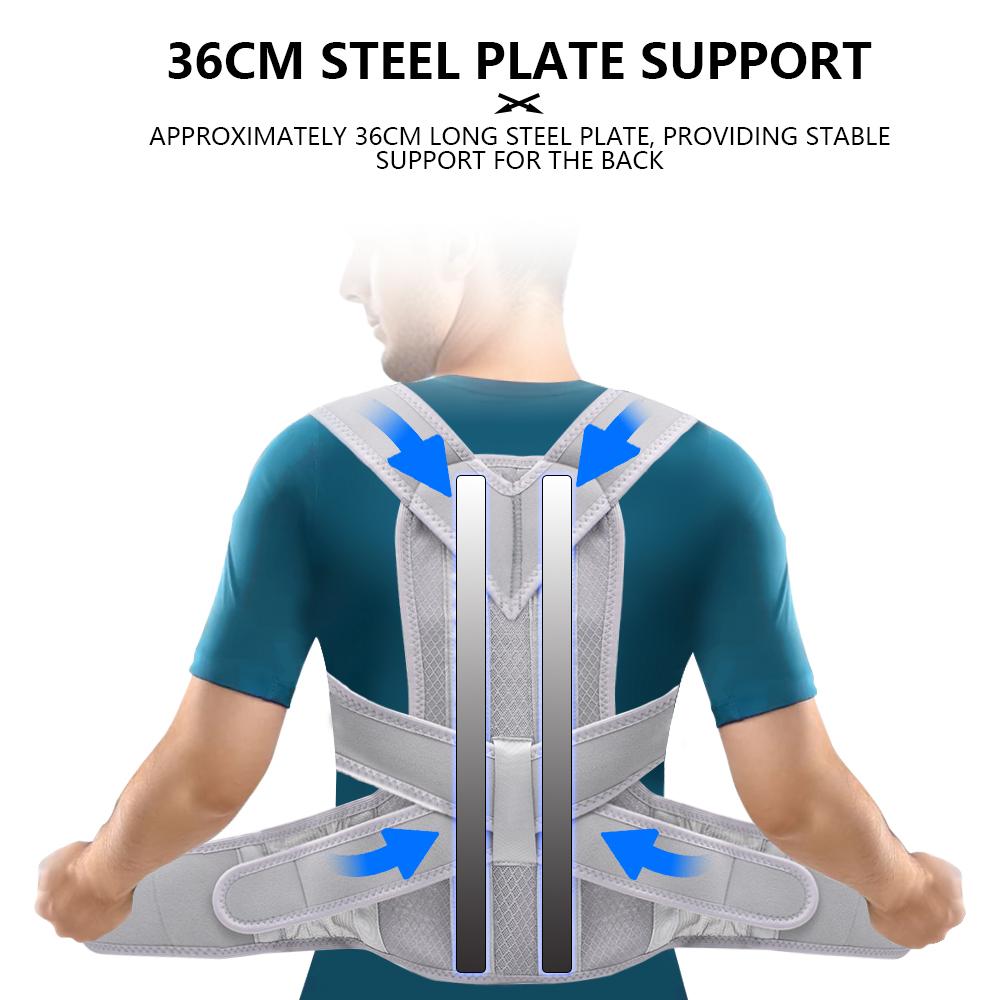 Регулируемый корректор осанки при сколиозе, корсет, бандаж для спины, поясничная поддержка, выпрямитель спины, пояс-корректор осанки Large