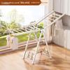 Adjustable Foldable Clothes Drying Rack for Indoor/Outdoor Use - Ideal for Bedroom, Balcony, and Baby Items.