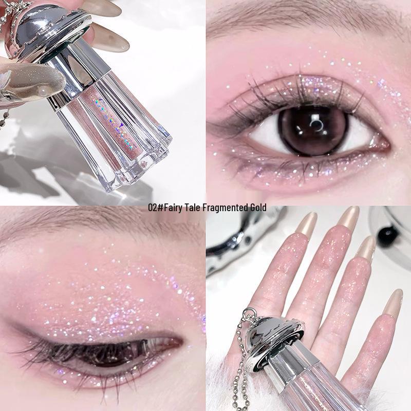 Gegebear Shimmer Eyeshadow: Little Flying Saucer - Super Sparkle, Liquid Matte, Glitter, Crushed Diamonds, European and American Style.