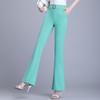 Office Lady Fashion Slim Flare Suit Pants Spring Autumn Korean Elastic High Waist Solid Women Clothing All-match Casual Trousers