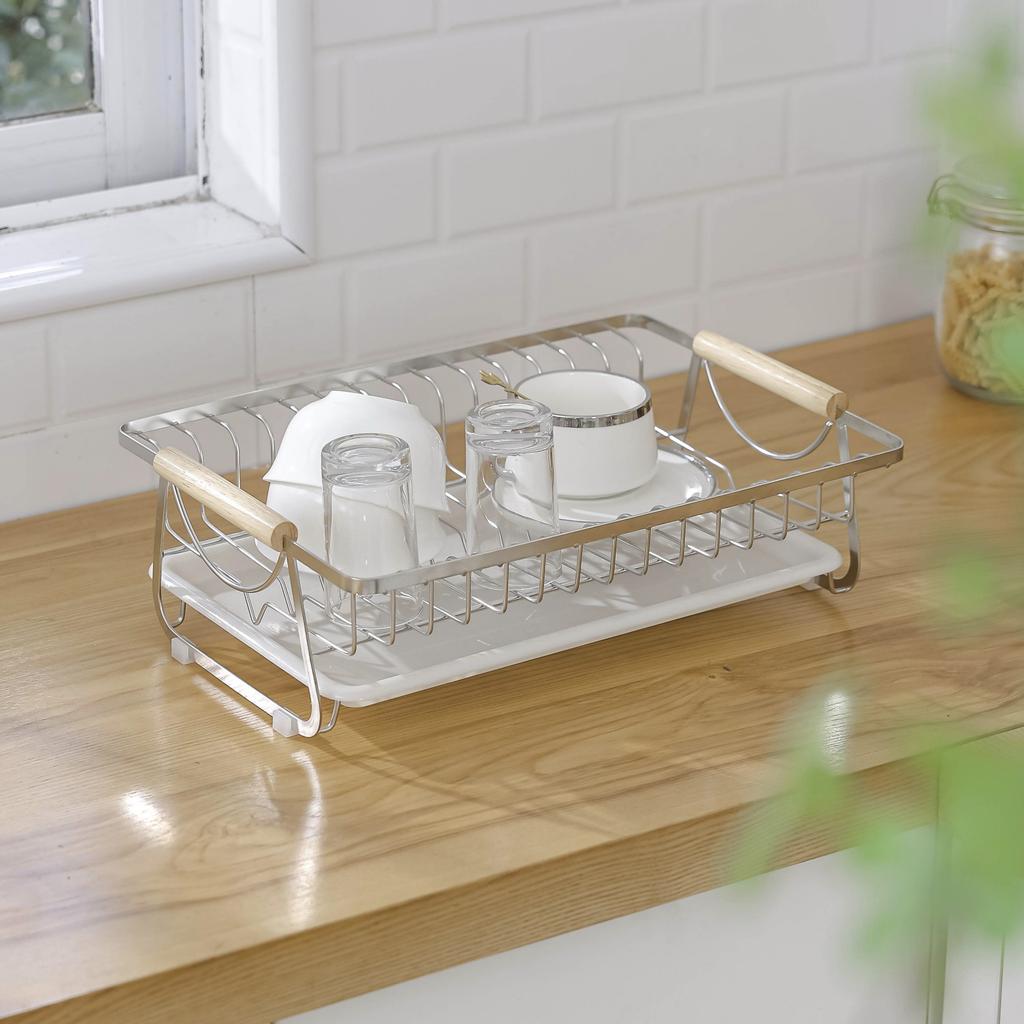 Japanese-style kitchen dish drying rack, countertop dish and utensil storage cabinet, draining rack, storage basket, dish draine