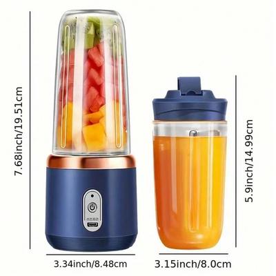 Kompaktní nabíjecí odšťavňovač, Multifunkční mixér na ovoce, Drtič ledu, Lis na citrusy, Cestovní smoothie mixér
